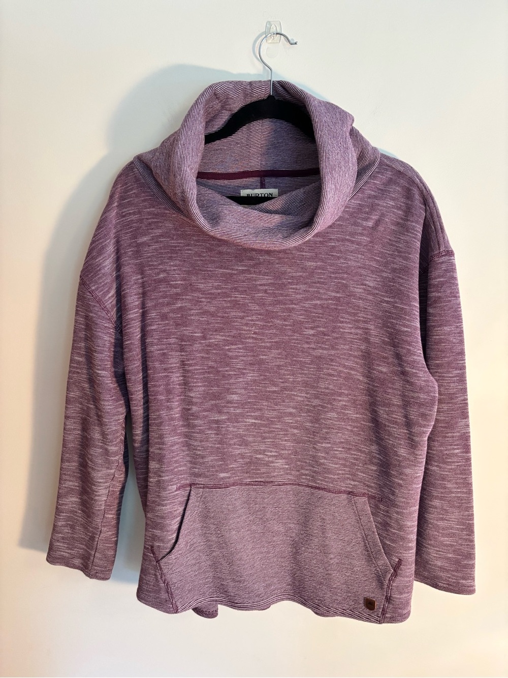 Burton Heathered Mauve Cowl Neck Pullover